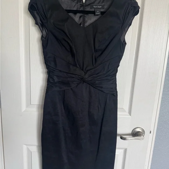 white house black market pleated midi dress Petite Sleeveless Shawl Neck Pleated Midi Dress